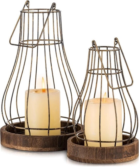 Lanterne rustiche per decorazione rurale - candele per candellabri soggiorno cucina