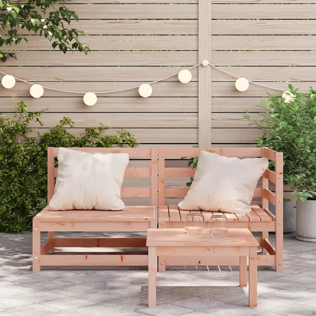 Divano da esterno-Divano da Giardino a 2 Posti in Legno Massello di Douglas