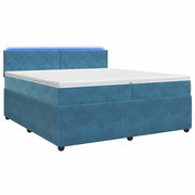 Letto box spring con materasso Blu 200 x 200 cm Velluto 3453219