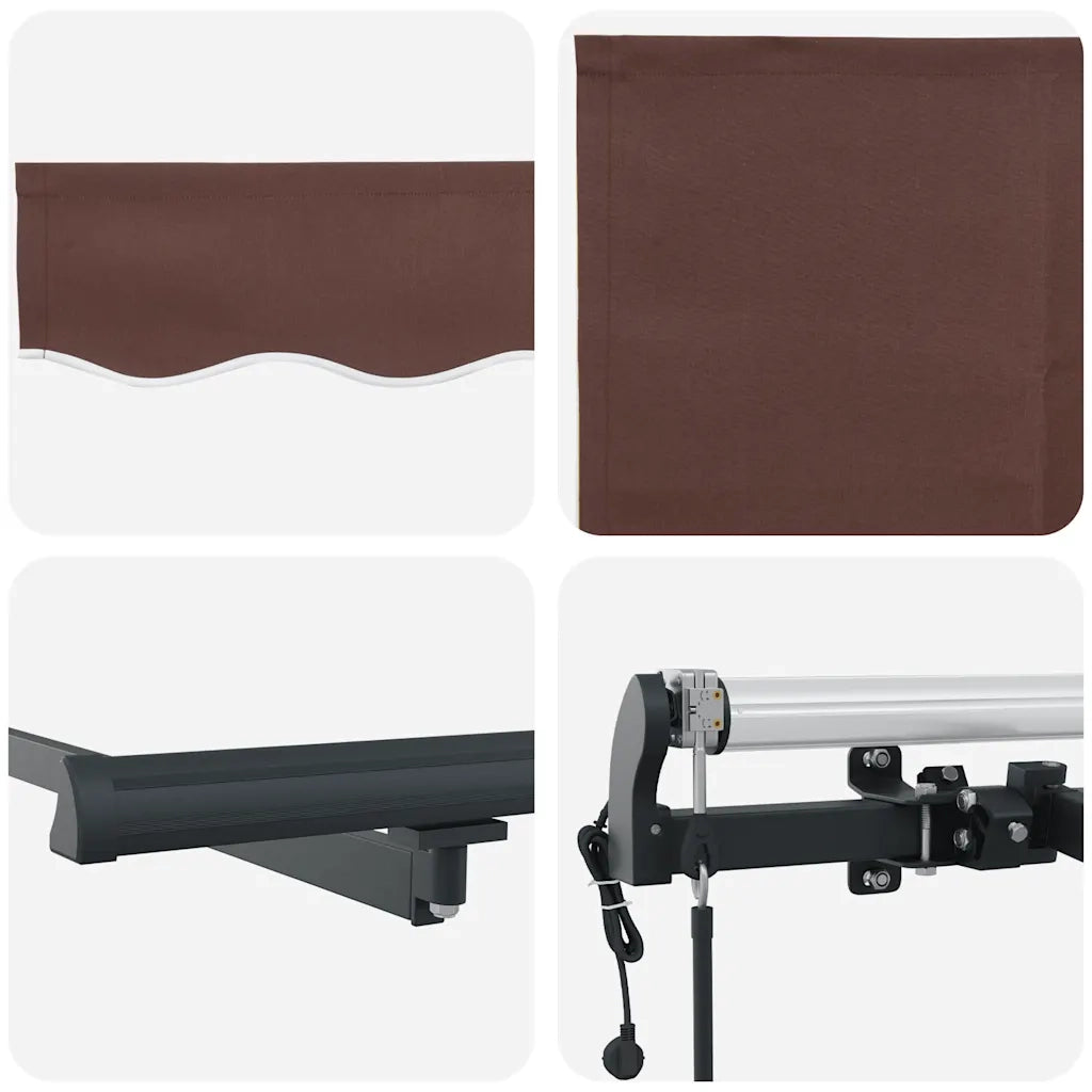 Tenda da Sole Retrattile Automatica Marrone 600x300 cm 3310223