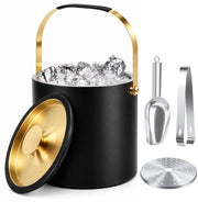 Semmer a doppia parete in acciaio inossidabile - 3,2 l - con coperchio - inclusa chiave e setaccio - ideale per birra/vino - semmer per bevande