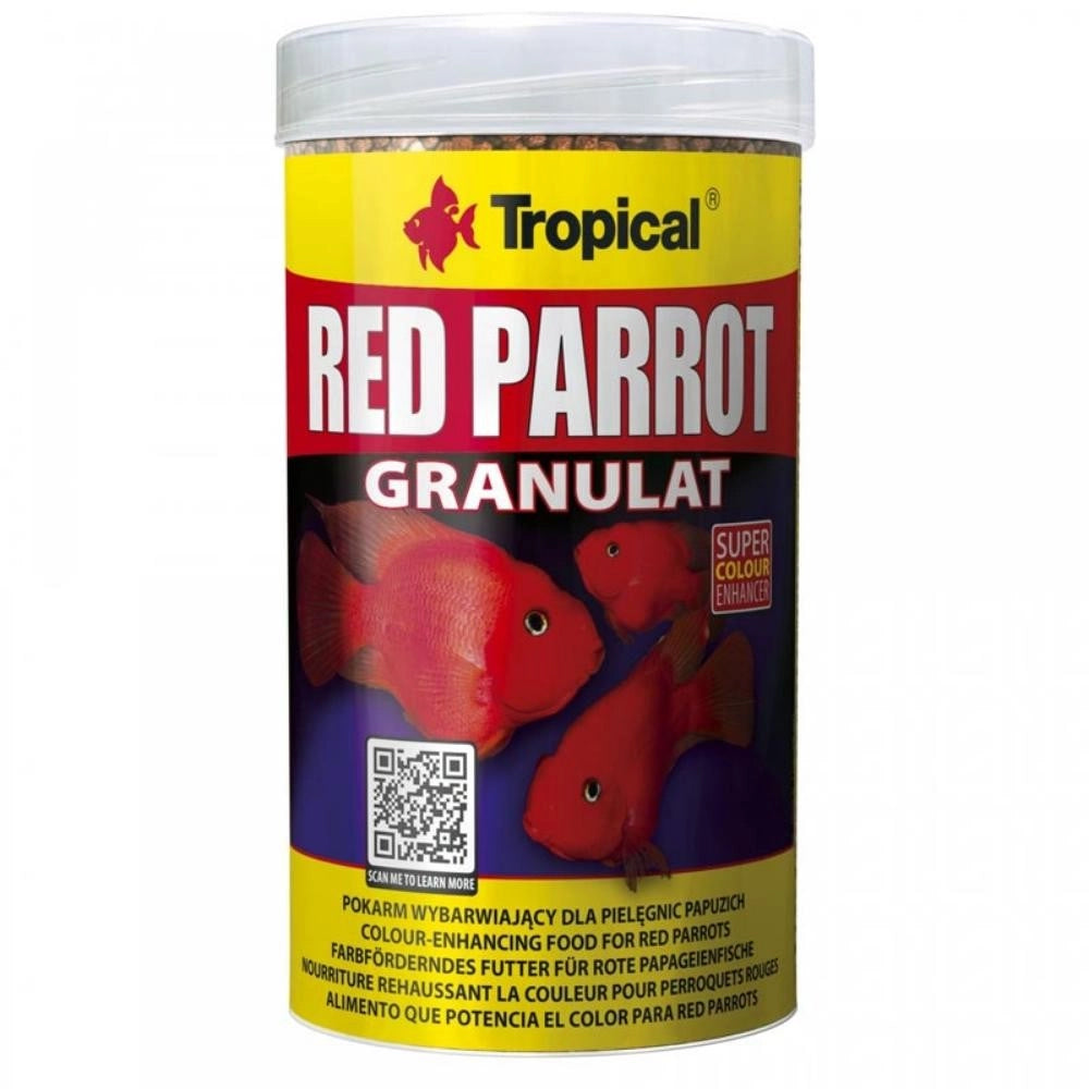 Tropical Red Parrot Granulat - mangime in granuli arricchito astaxantina per red parrot Formato: 250 ml