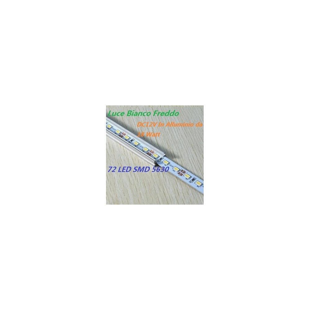 Trade Shop - Strip Striscia Rigida Barra 1 Metro A Led 5630 7020 5050 13w 72 Led Calda Fredda -