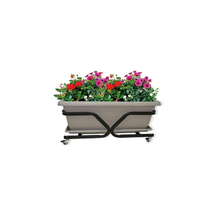 Carrello Porta Vaso Dafne Cm 96X43X40 per Cassoni da Cm 80 e 100 Bianco Cm 96X43X40 Tecnokit