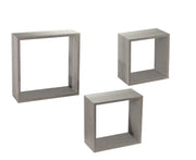 SET 3 PENSILI QUADRATI IN LEGNO DA PARETE IN TRE MISURE CON FINITURA OLMO