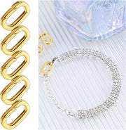 5 pezzi di fermaglio ovale dorato - fermaglio per DIY - oro 18k