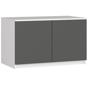 Sopralzo per armadio AKORD S90 Bianco 90 cm 2 ante inserto frontale Grigio Grafite 90x51x55 cm