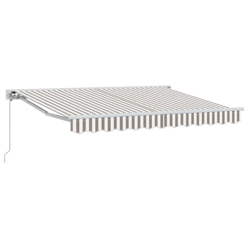 Tenda retrattile manuale Grigio chiaro e bianco 4,5 × 3,5 m 3426291