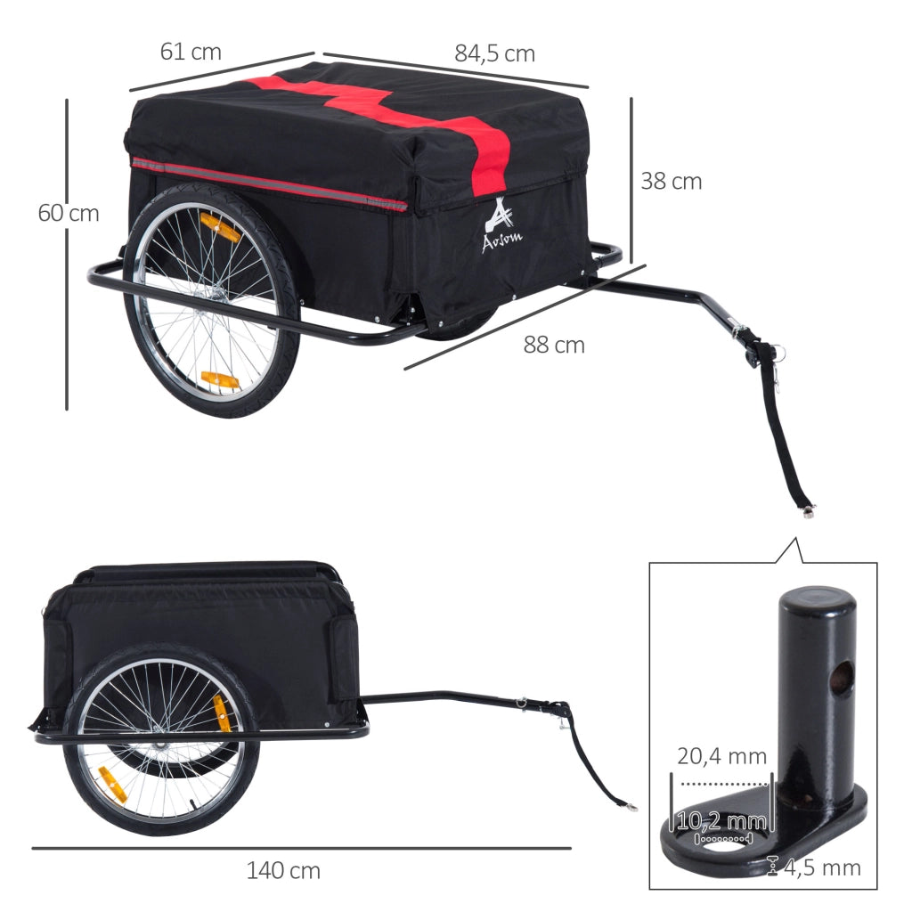 Rimorchio per Bicicletta Pieghevole ¨C Xylo ¨C Carico 40kg, 140x88x60cm