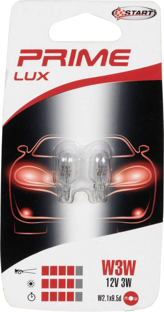 W3W Coppia di Lampadine in vetro  per luci auto  12V 3W W2,1x9,5d