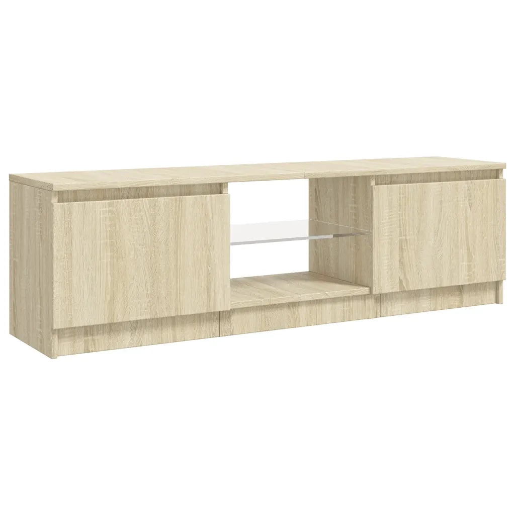 Mobile Porta TV con Luci LED Rovere Sonoma 120x30x36 cm 804286