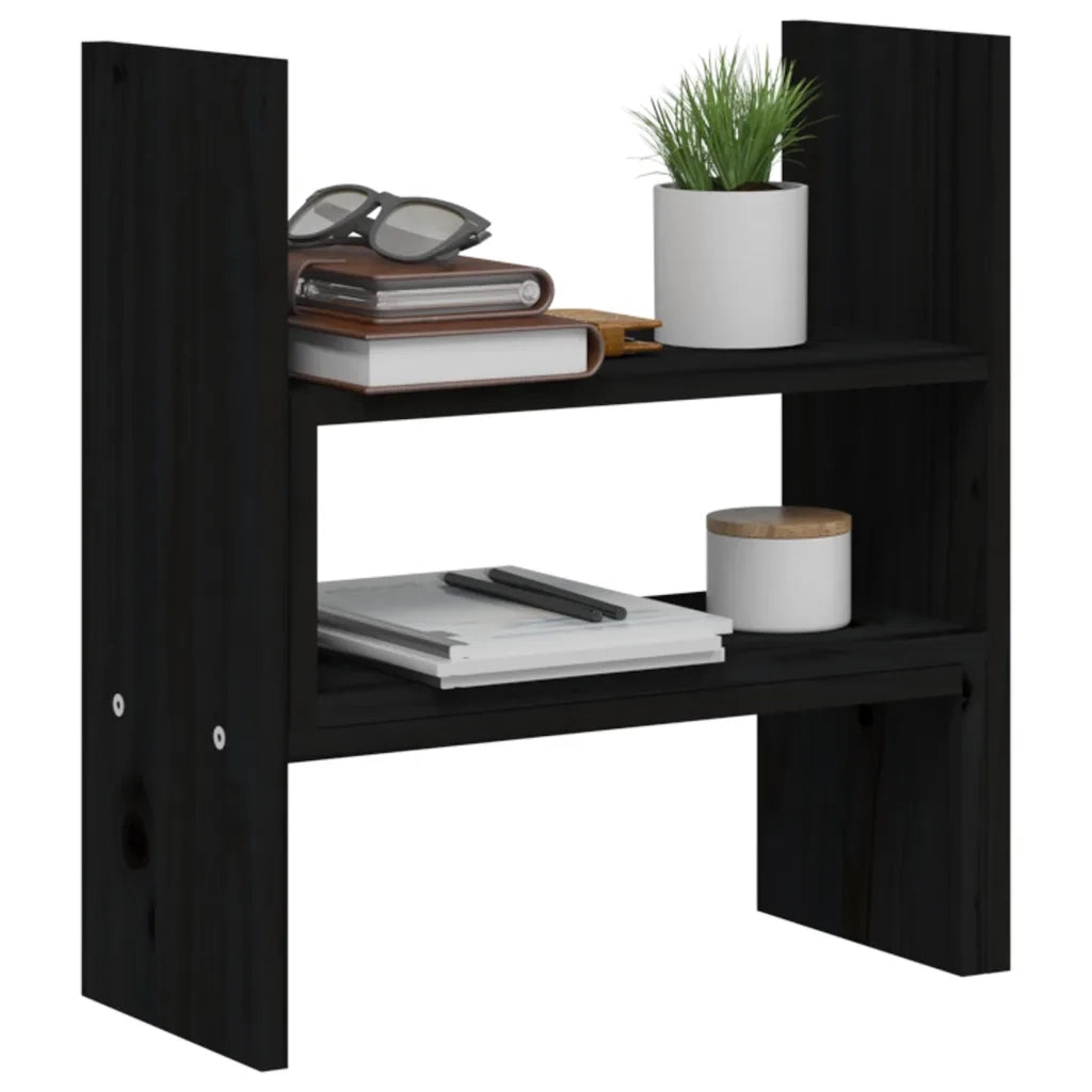 Supporto Monitor Nero (39-72)x17x43 cm Legno Massello di Pino cod mxl 61597