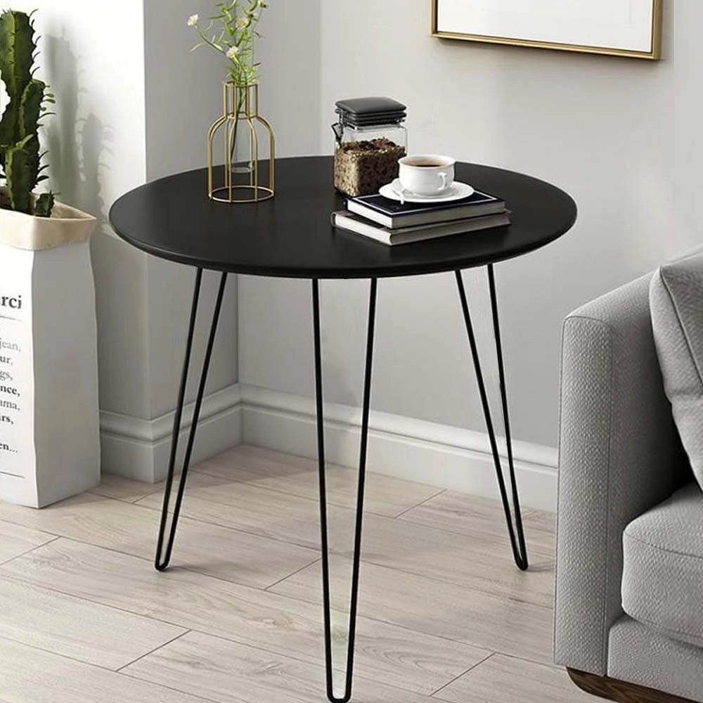 4x Gambe Piedi Tavolo Tavolino Panca Sedia 45cm Metallo Design Moderno Nero
