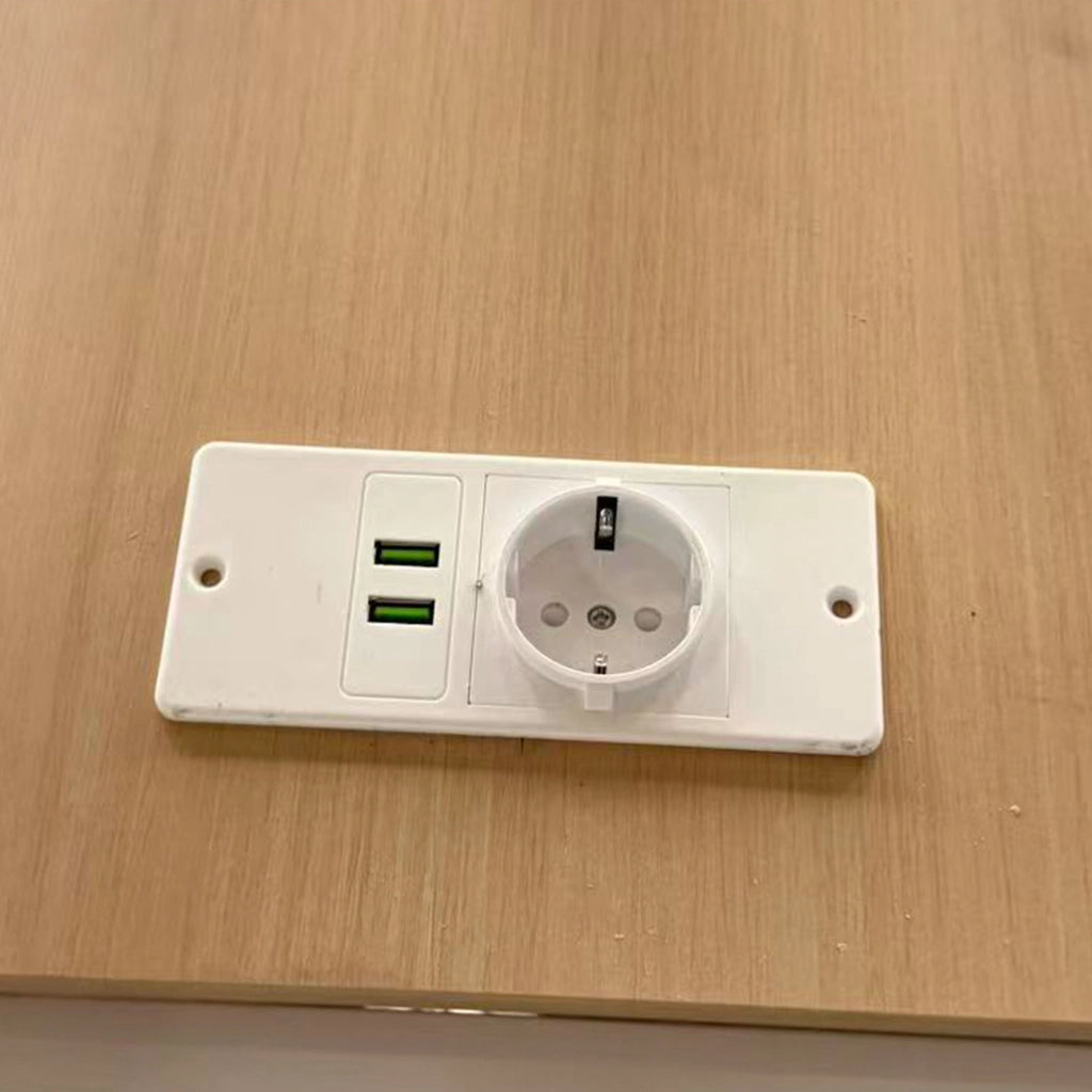 LETTO a castello 90x200 cm 3 posti in metallo e MDF bianco con LED, scrivania e USB