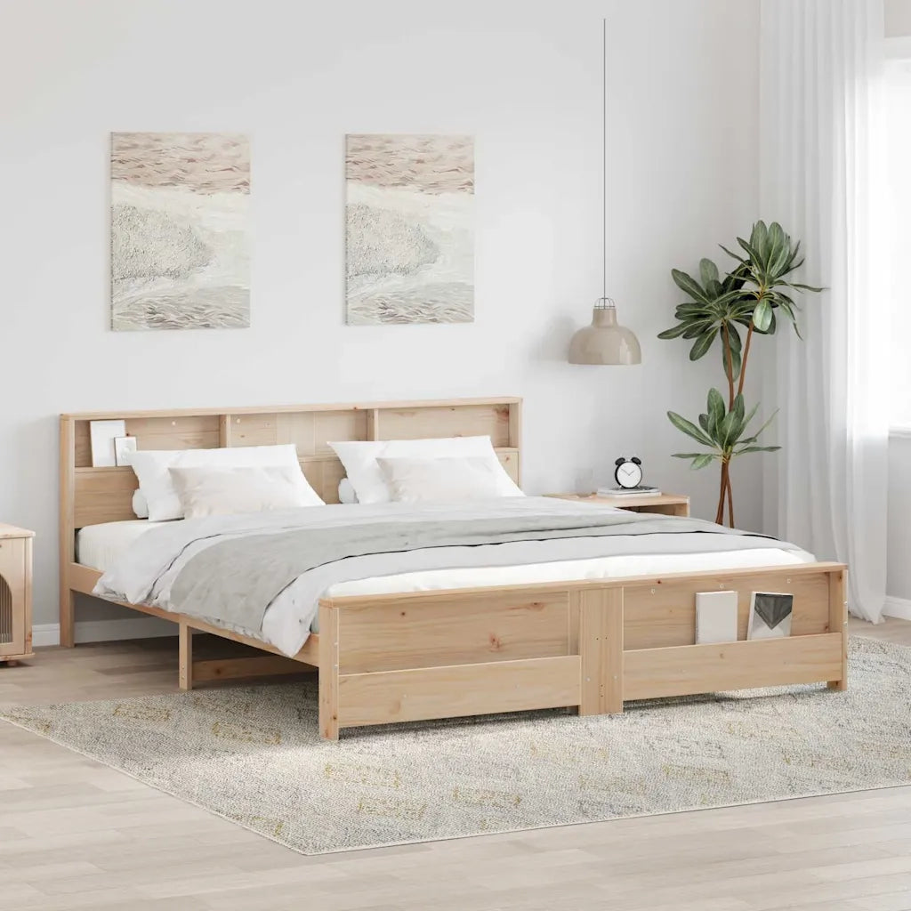 vidaXL Struttura del letto Marrone 180 x 200 cm Legno di pino massello