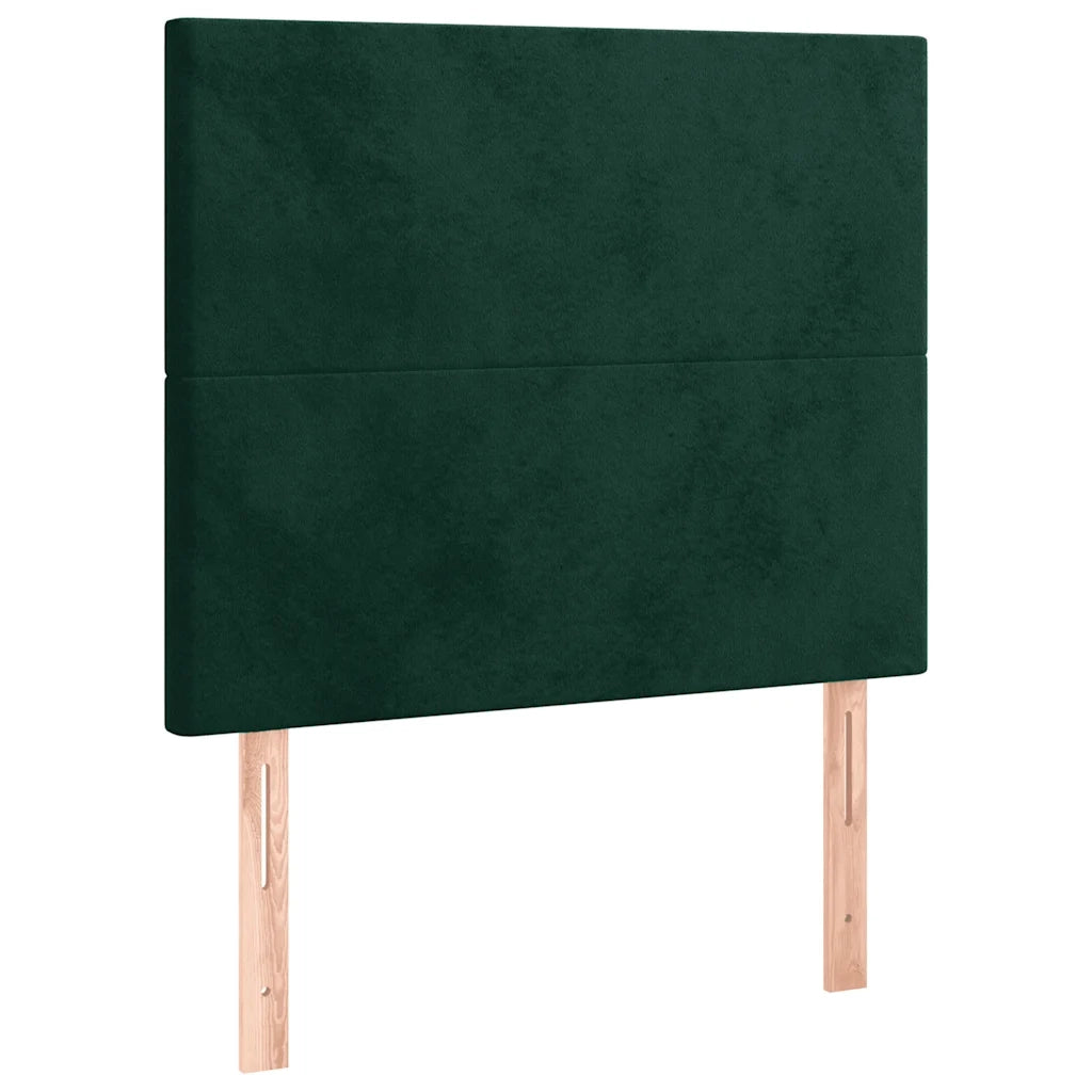 Testiera | Testata Verde Scuro 100x5x118/128 cm Velluto