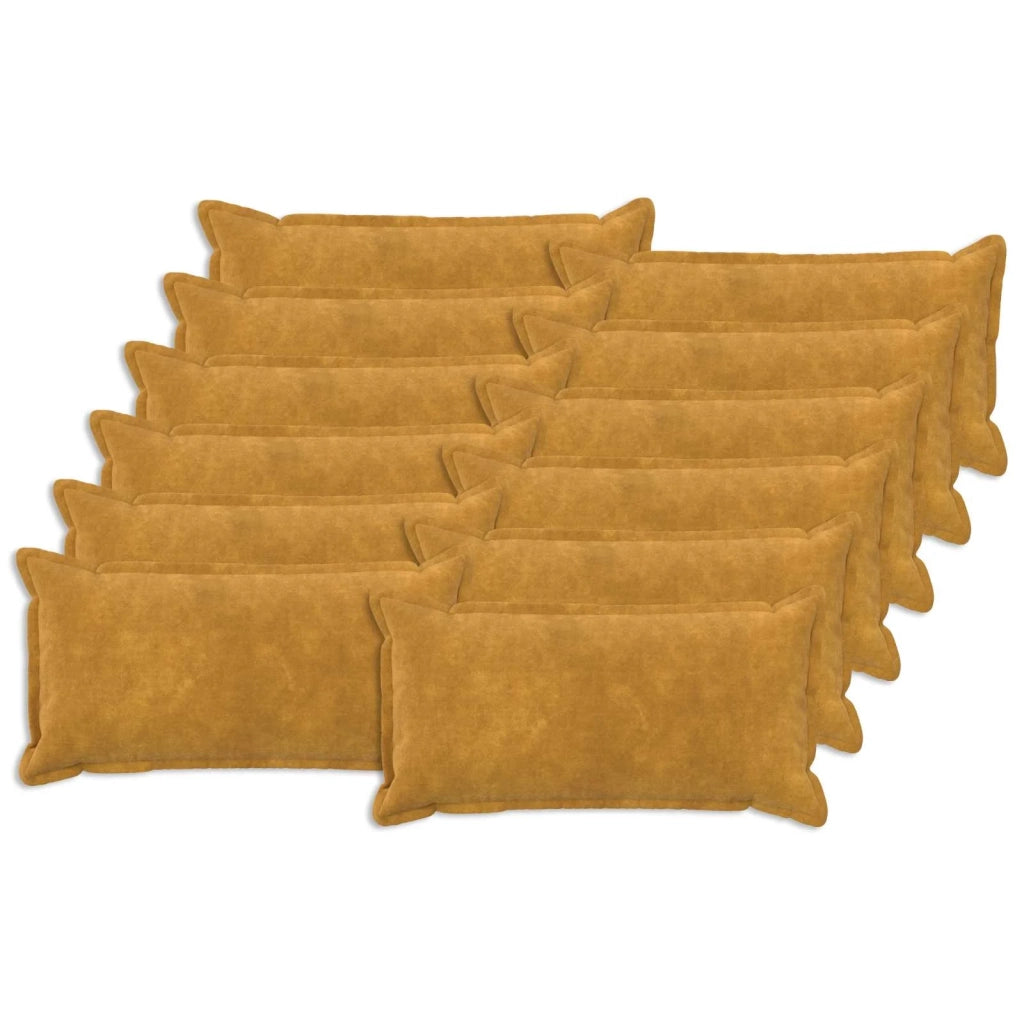 Cuscino con cuscino HOUTEN 12 pz Giallo Fleece in microfibra 934032