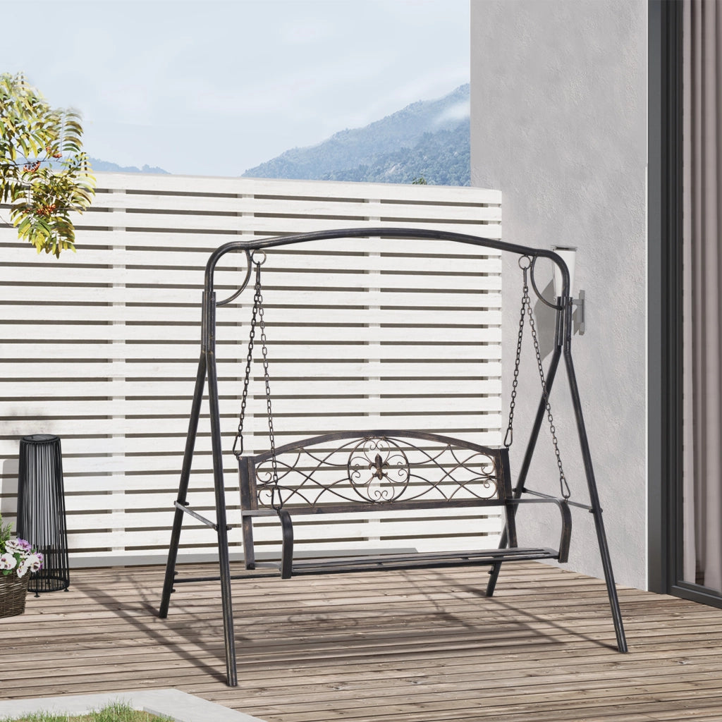 Supporto a palla da giardino con finitura ottone vintage 167×123×175cm