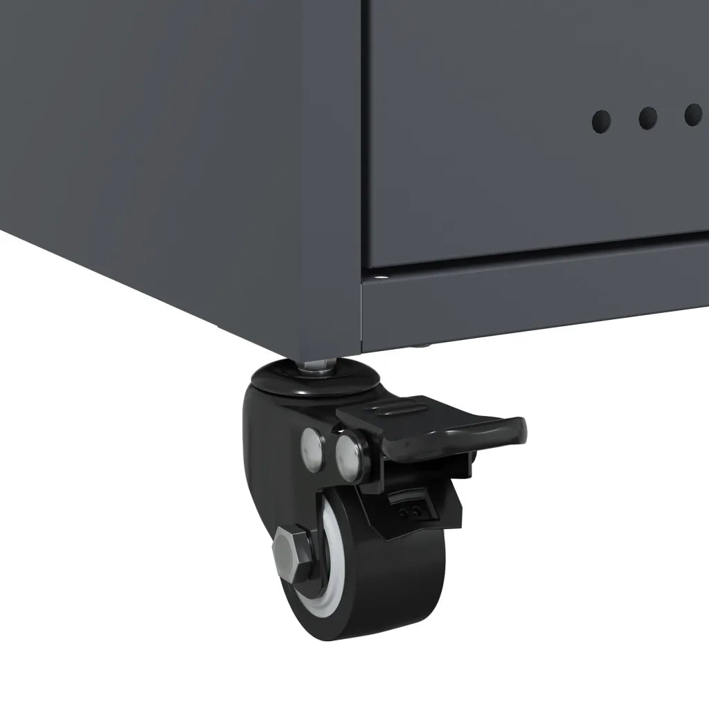 Comodini 2 pz Antracite 36x39x43,5 cm in Acciaio 846709