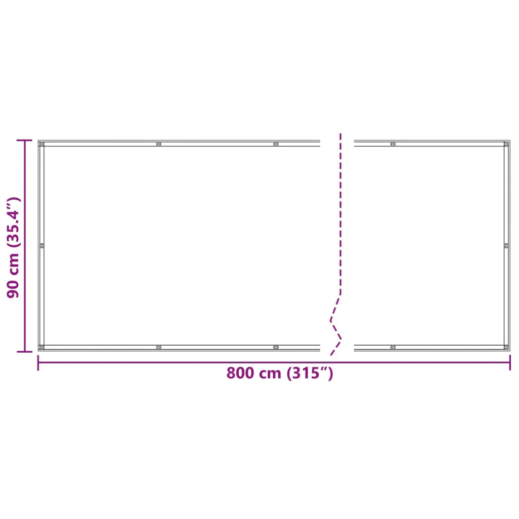 Schermo da balcone-Pannello per balcone Grigio chiaro e bianco 90 x 800 cm