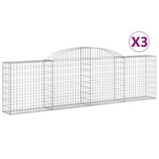Cesti Gabbioni ad Arco 3 pz 300x30x80/100 cm Ferro Zincato