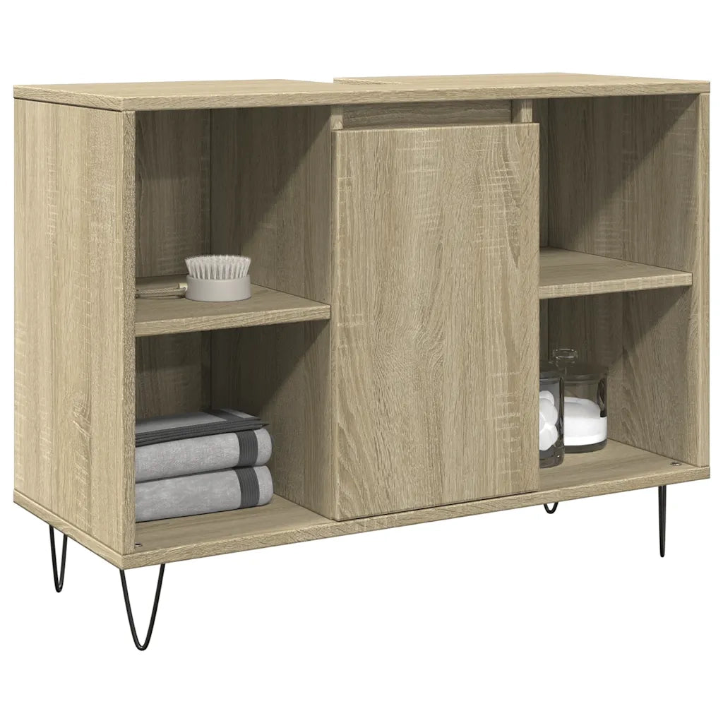 vidaXL Mobile da Bagno Rovere Sonoma 80x33x60 cm in Legno Multistrato