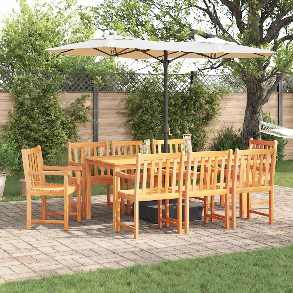 Set da Pranzo per Giardino 7 pcs Marrone