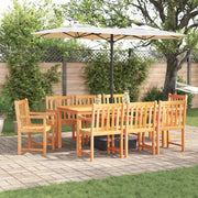 Set da Pranzo per Giardino 7 pcs Marrone