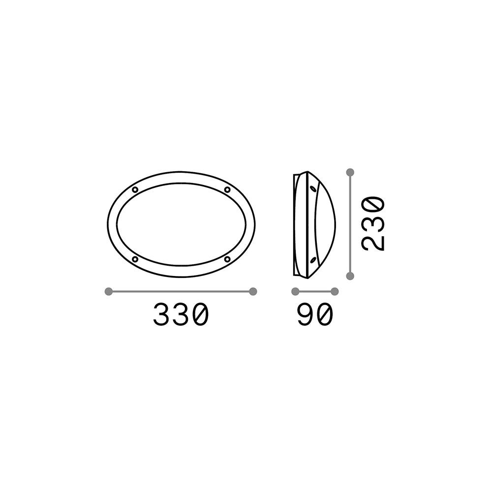 Applique Moderna Medea-1 Materie Plastiche Bianco 1 Luce E27