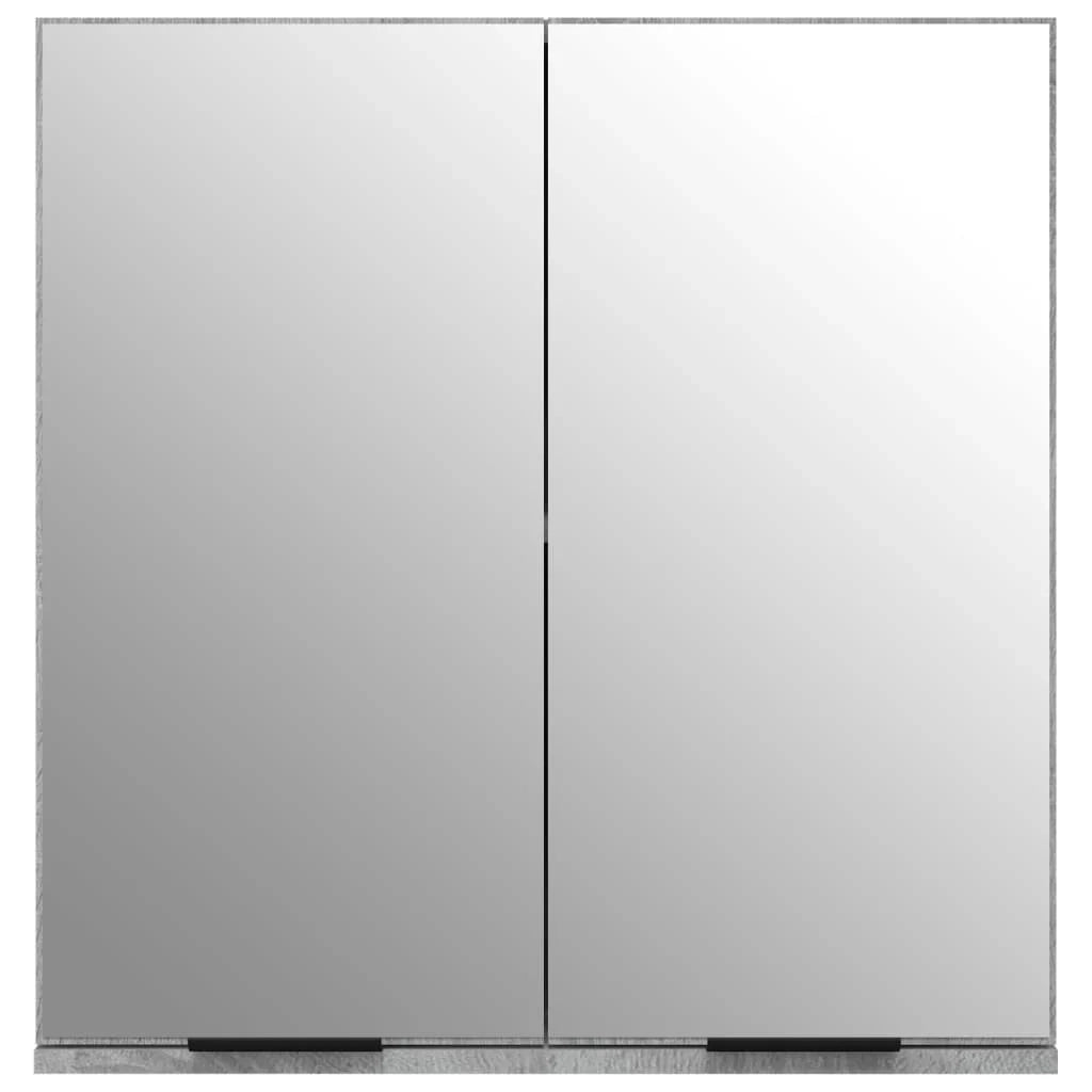 Mobiletto specchio da bagno 64 x 20 x 67 cm grigio 02_0006740