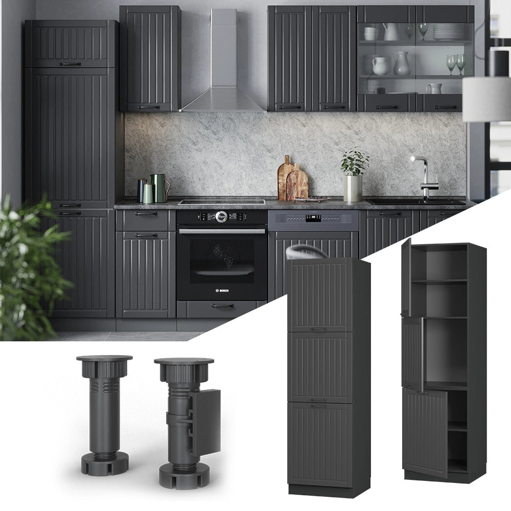 Vicco Mobile per forno da incasso Grigio scuro 60 cm