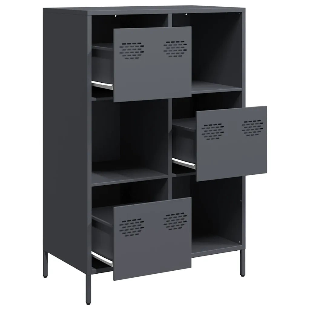 Credenza Antracite 68x39x103,5 cm Acciaio 851408