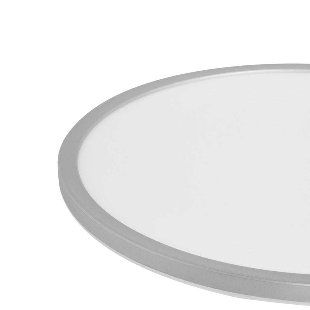 Plafoniera LED Argento 30 cm Sintetica Rotonda Pannello Luminoso LED a Filo Soffitto con Telecomando