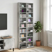 Mobile per CD Grigio Cemento 65 x 23,5 x 175 cm 8012661