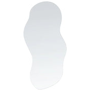 Specchio da parete in vetro argentato 33 x 80 cm senza cornice forma ovale camera da letto soggiorno