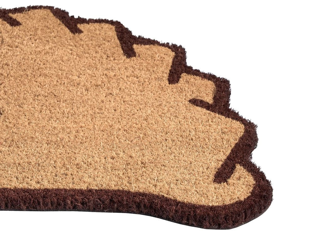 Zerbino naturale in cocco con fondo antiscivolo 45 x 75 cm decorazione stampa dumpling tappetino di benvenuto antiscivolo