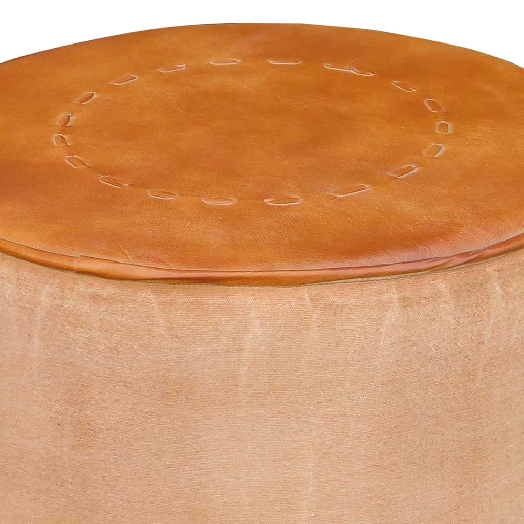 Sgabello imbottito marrone 38x38x42h