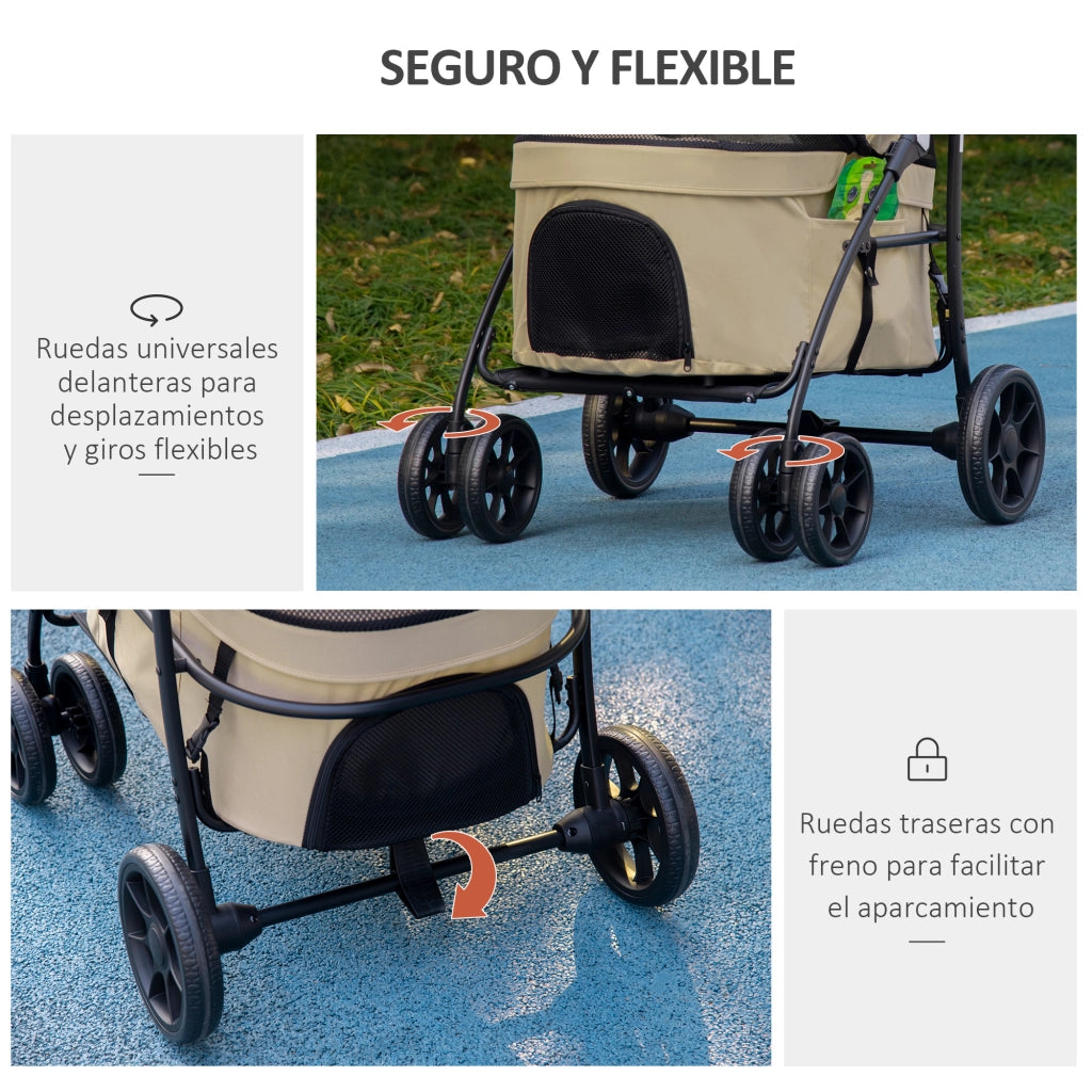 Carrello per Cani Pieghevole ¨C zephmum ¨C Caqui
