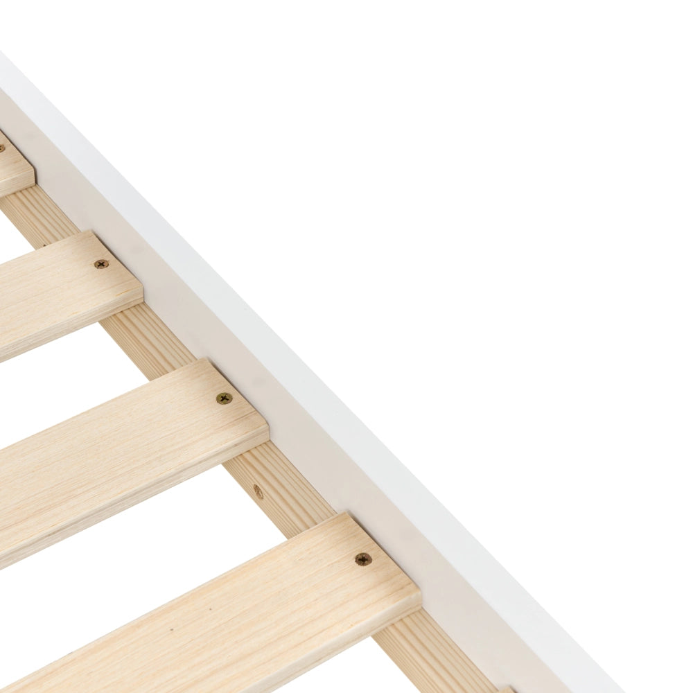 Letto a castello per bambini struttura in legno bianco 90/140 x 200 cm cameretta