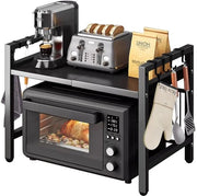 Cassa per microonde espandibile 42-64 cm – Mobile per cucina – Cassetto per microonde – Cassetto per forno – Sostegno per microonde regolabile – Mobile per spezie – Cassetto per cucina sopra microonde – Sostegno metallico rigido.