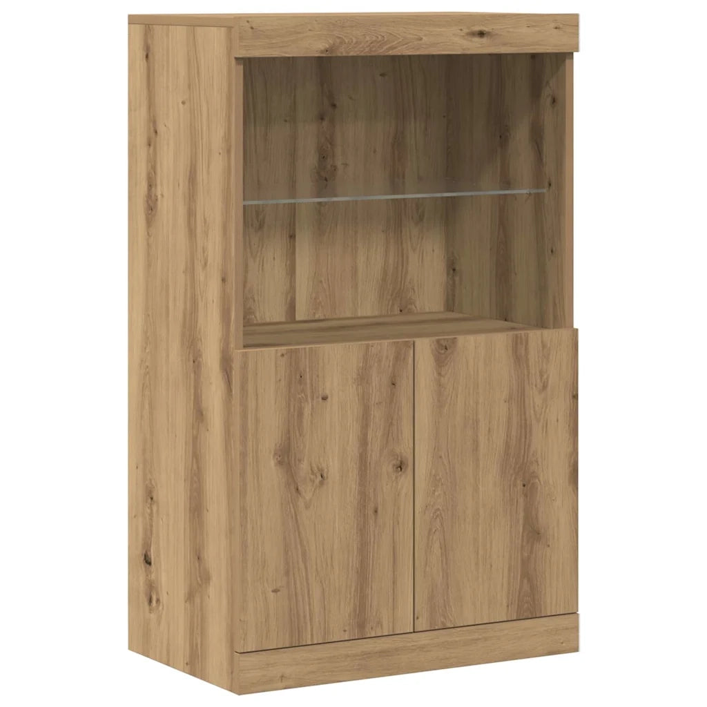Credenza | Madia LED Marrone 60 x 37 x 100 cm Legno multistrato