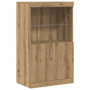 Credenza | Madia LED Marrone 60 x 37 x 100 cm Legno multistrato
