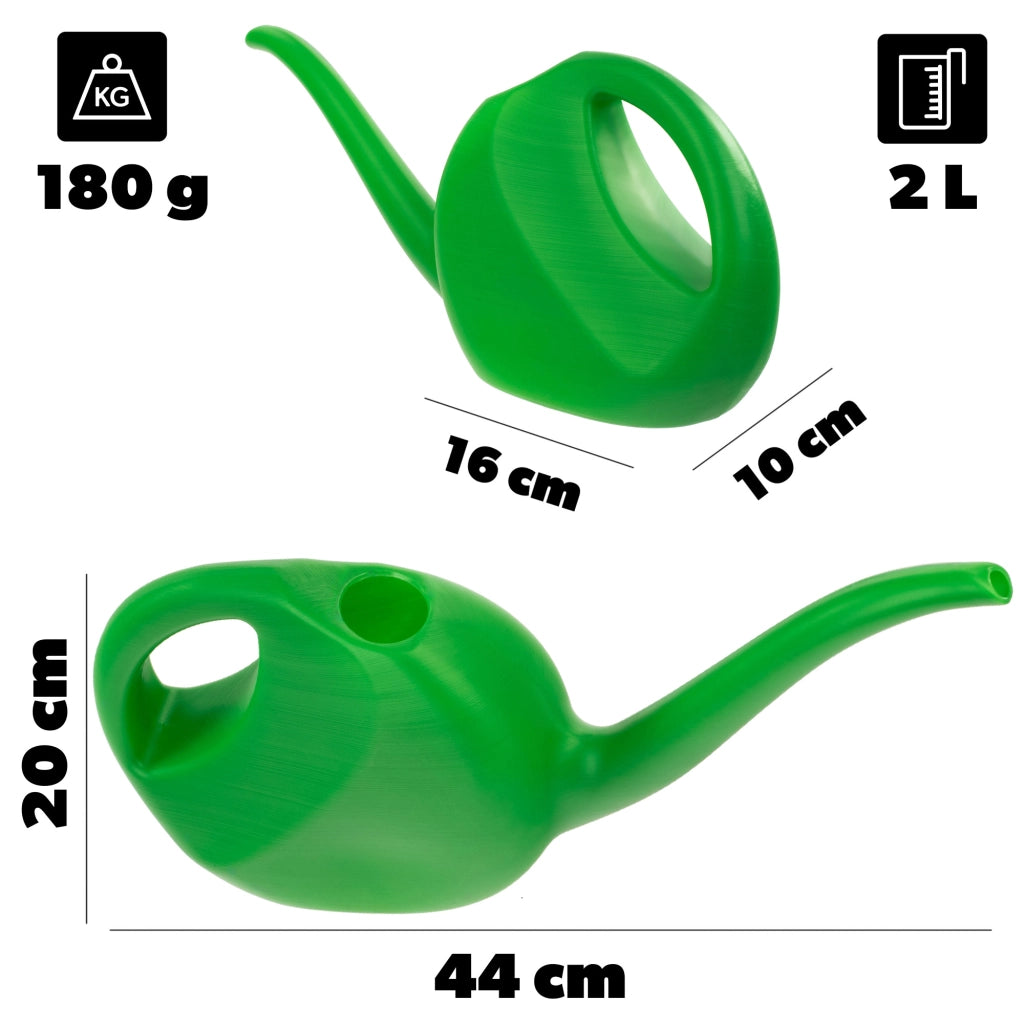 Annaffiatoio KADAX da 2 litri per giardino e casa, ideale per innaffiare fiori e piante. Piccolo, in plastica.