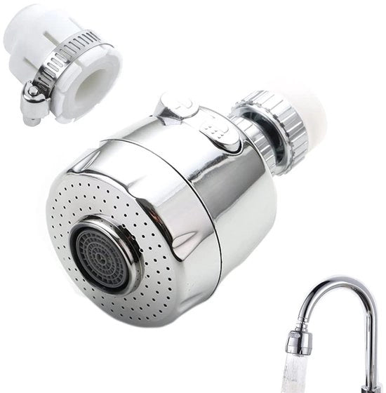 Spout con Luce a 360° Rotante - Filtro Efficace per Risparmio d'Acqua - Adattatore di Rubinetto Flessibile - Impermeabile all'Acqua di Scarico - Costruito con Acciaio Inossidabile di Alta Qualità - Progettato per Durata e Senza Fuga