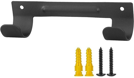 Sostegno a stendibiancheria - Sostegno a stendibagagli - Hanger per garage - Nero - 15,2 x 4,5 x 4 cm - Adatto per asciugamani/ giacche - Appoggio per hanger