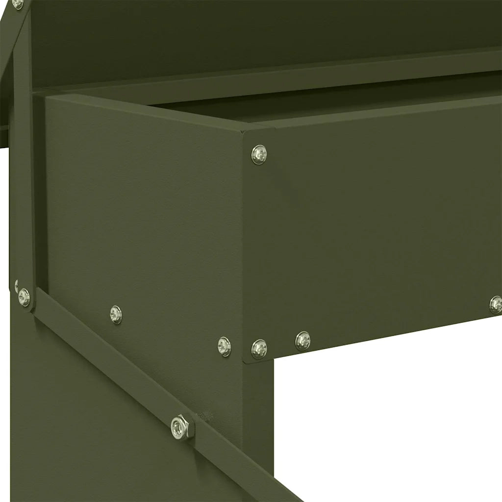 Mangiatore a Pedale per Pollo Verde oliva 48,5 x 39,5 x 19 cm CFW3485467