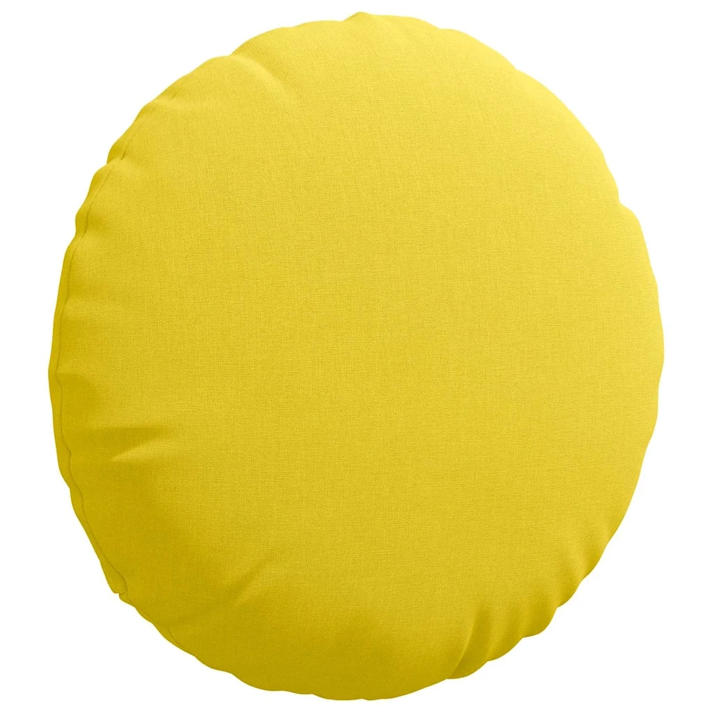 Cuscini per Seduta 2 pcs Giallo Chiaro Ø40 x 13 cm Tessuto