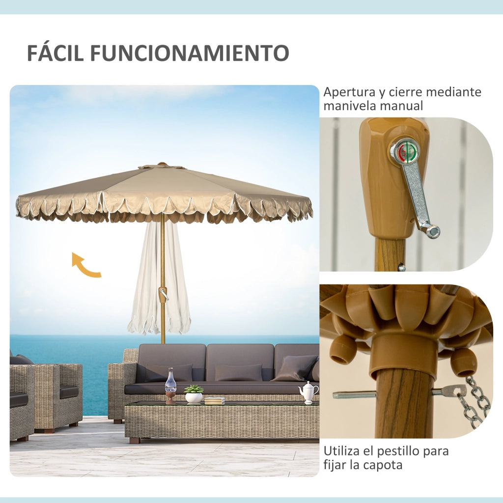 Ombrellone da Giardino ¨C zephmum ¨C 264x240 cm, Caqui