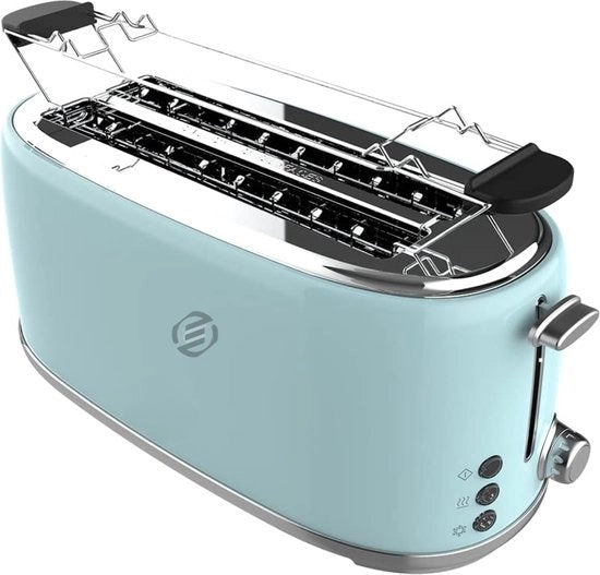 Toaster con Tostapinze - Multi Livelli di Calore - Toaster - Spazi Ampi per le Fette - Toaster Retro - Croque Monsieur