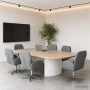 Sedie da scrivania girevoli 6 pz 54 x 58 x 90 cm Grigio Scuro 3428312